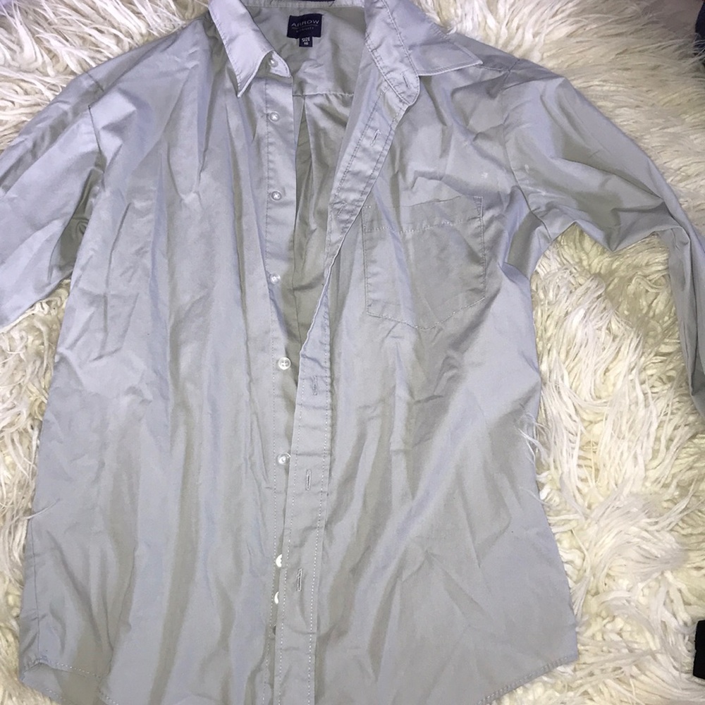 SOFT BLUE BUTTON UP BLOUSE